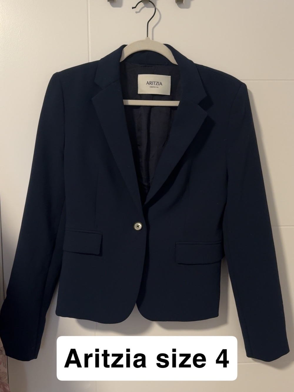 Aritzia etiquette blazer navy blue